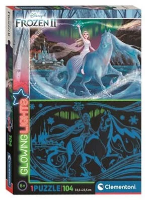 Clementoni Legpuzzel Super Color Glowing Lights – Frozen II, 104st.