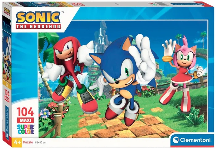 Clementoni Legpuzzel Super Color Maxi Sonic, 104st.