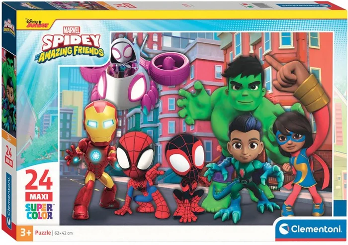 Clementoni Legpuzzel Super Color Maxi Spidey, 24st.