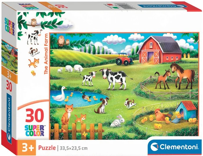 Clementoni Legpuzzel Super Color The Animal Farm, 30st.