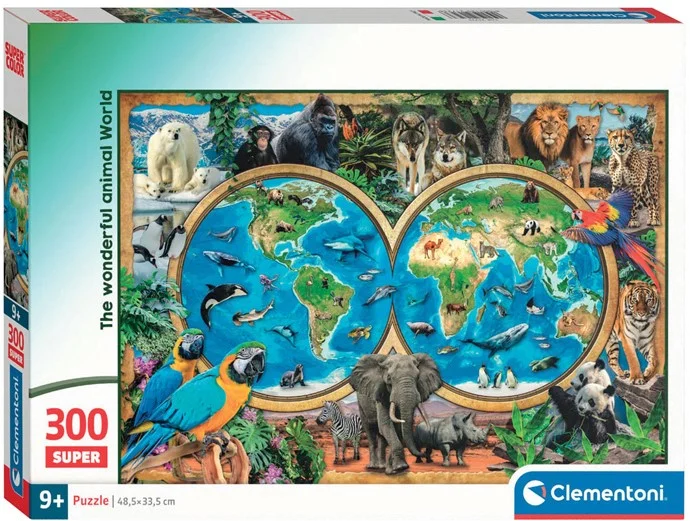 Clementoni Legpuzzel Super Color The Wonderful Animal World, 300st.