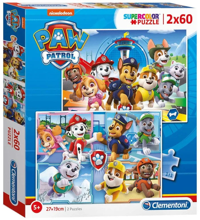 Clementoni Puzzel PAW Patrol, 2x60st.