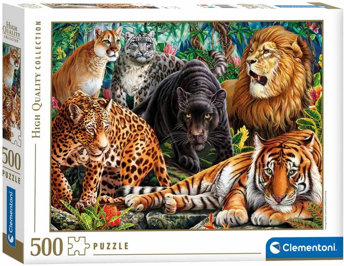 Clementoni Puzzel Wilde Katachtigen, 500st.