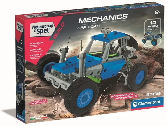 Clementoni Wetenschap en Spel – Mechanics Off Road Bouwset, 10 Modellen