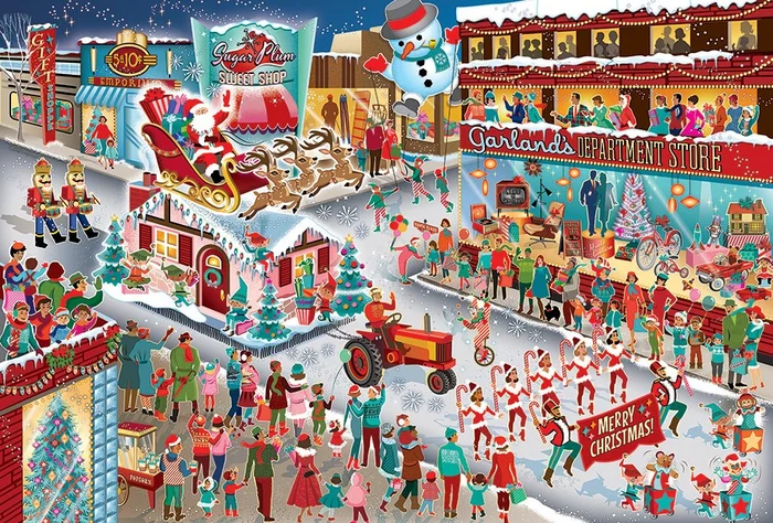 Cobble Hill Die Parade des Weihnachtsmanns – 2000 Teile