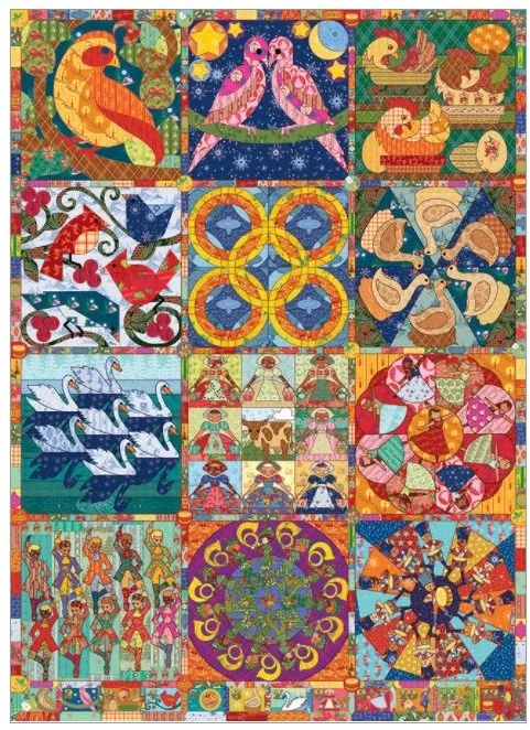 Cobble Hill Twelve Days of Christmas Quilt – 1000 Teile