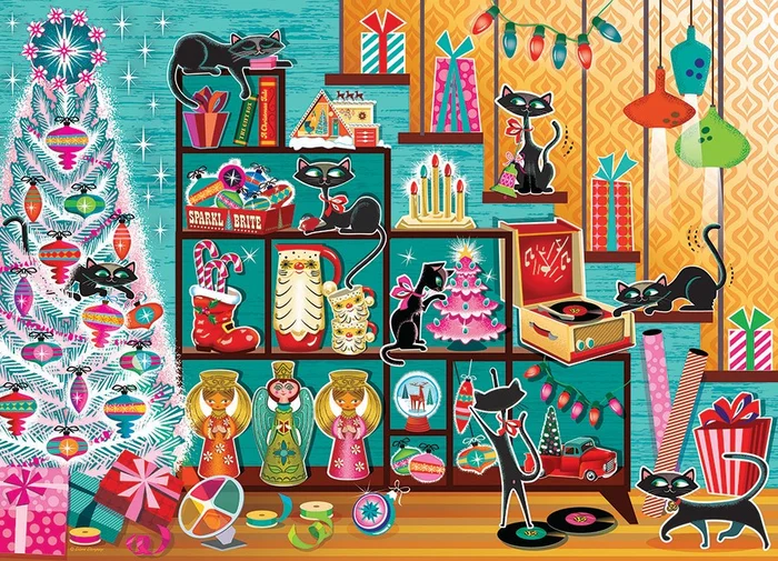 Cobble Hill Weihnachtskatzen – 1000 Teile