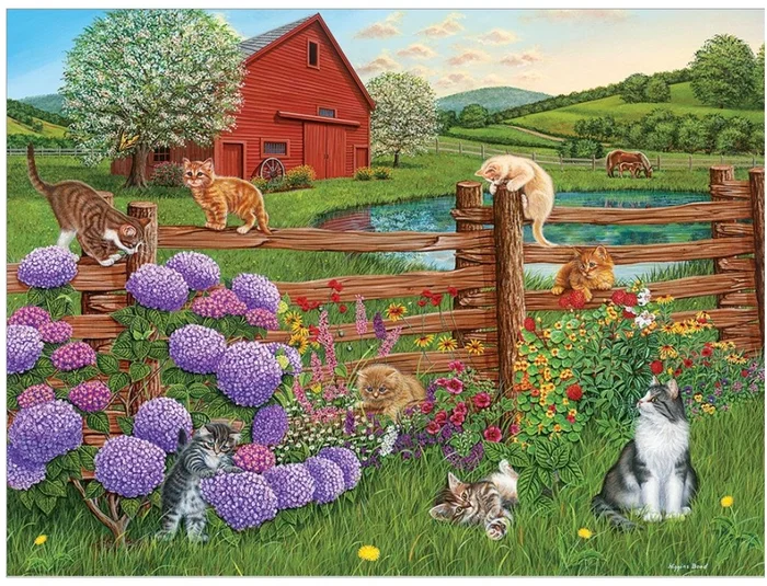 Cobble Hill XXL Teile – Farm Cats – 275 Teile