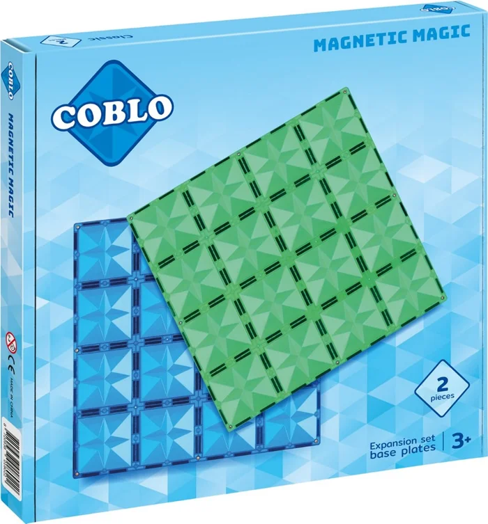 Coblo Spielzeug Magnetische Fliesen Classic Grundplatten 2 Stück
