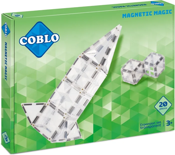 Coblo Spielzeug Magnetische Fliesen Transparent 20 Stück