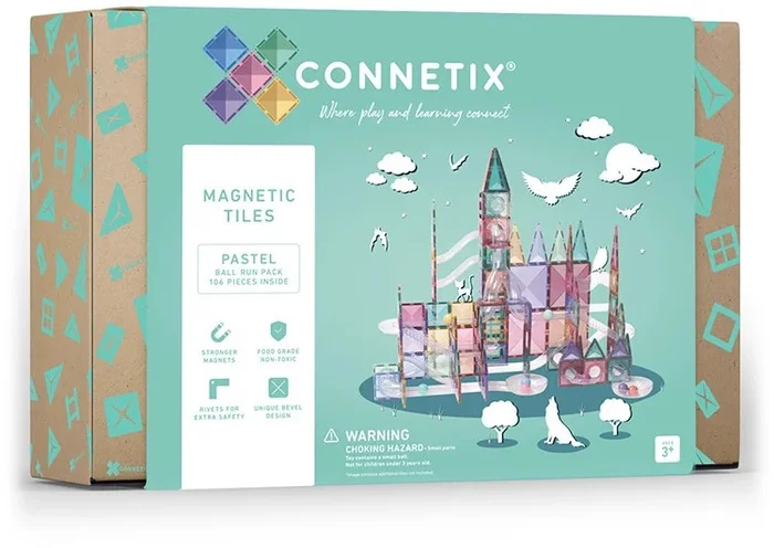 Connetix Magnetische Kacheln Brick Lane Pastell 106 Stück