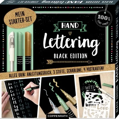 Coppenrath Handlettering Starter Set Black Edition