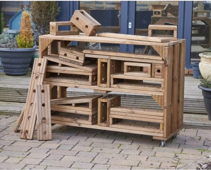 Cosy Imagineering Block Trolley With 25 Blocks – 47008