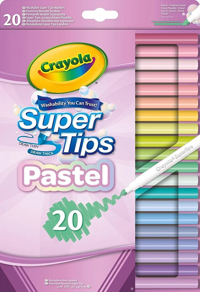 CRAYOLA 20 PASTEL SUPERTIPS