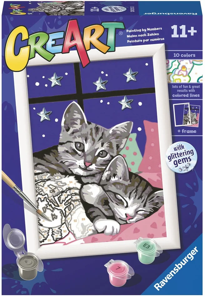 CreArt Schilderen op Nummer – Slaperige Katjes