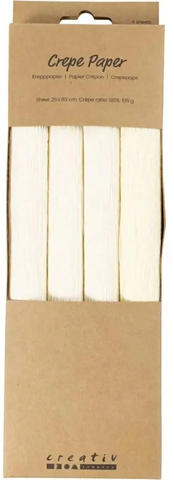 Creativ Company CC Crêpepapier Off White 4 vel