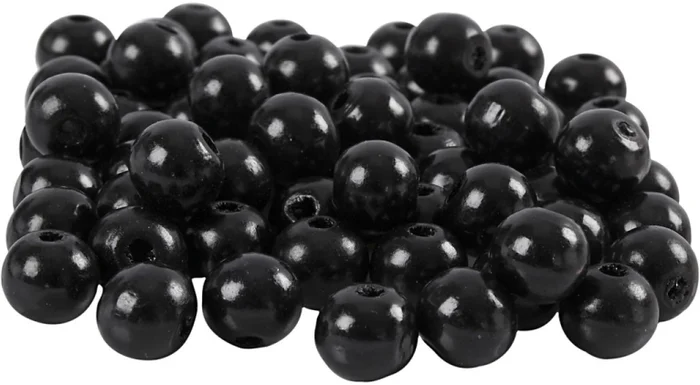 Creativ Company CC Houten Kralen 10 mm Zwart 70 stuks