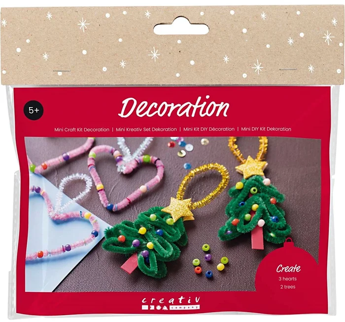 Creativ Company CC Mini Hobbyset Decoratie Hartjes en Kerstbomen