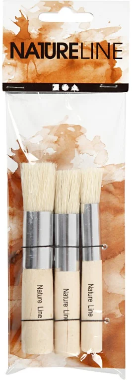 Creativ Company CC Nature Line Tamponierbürsten-Set 3-teilig