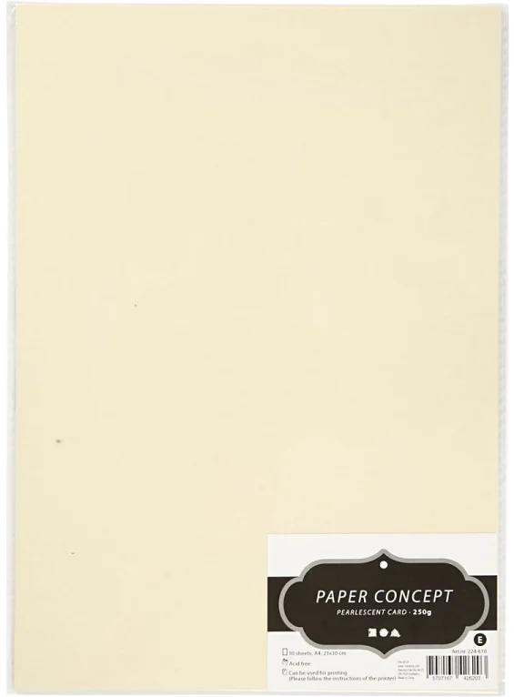 Creativ Company CC Perlmuttkarton A4 Beige 10 Blatt