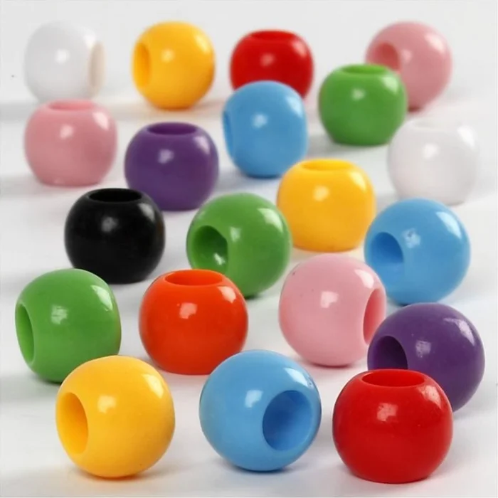 Creativ Company CC Pony Perlen farbig 10 mm 185 Stück