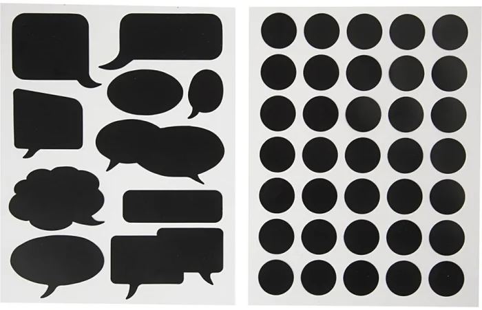 Creativ Company CC Tafelaufkleber, Schwarz, 2 Blatt