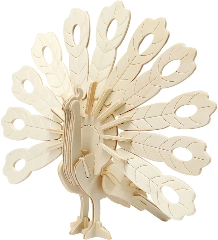 Creativ Company CC Triplex 3D Puzzel Pauw 10×20,5×17,5 cm