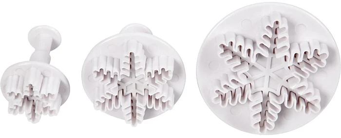 Creativ Company CC Uitsteekvormen met Stempel 3,2-6,5 cm Sneeuwvlokken 3 stuks