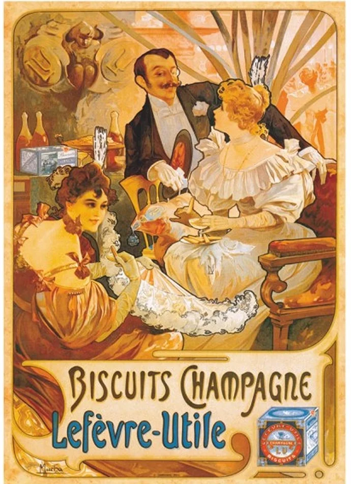 D-Toys Vintage Posters: Biscuits Champagne Lefevre-Utile – 1000 Teile