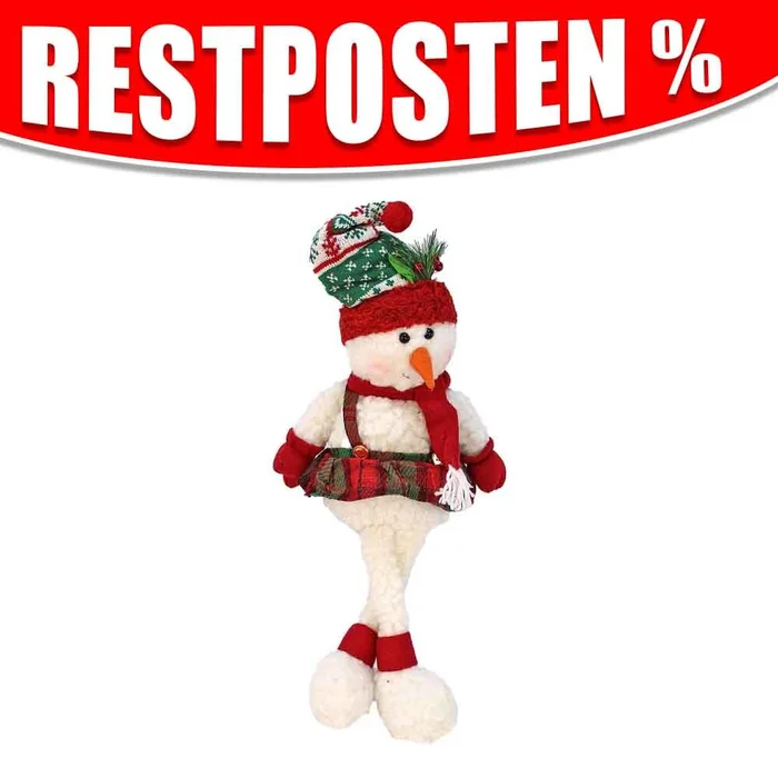 Deko Schneemann mit baumelnden Beinen – ca. 75 cm