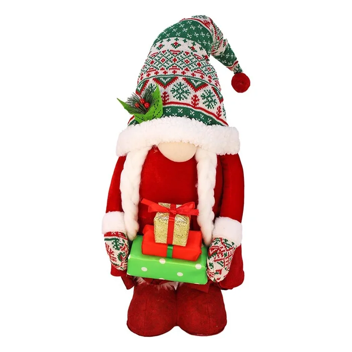 Deko Weihnachtsmann 80 cm mit Strick Mütze