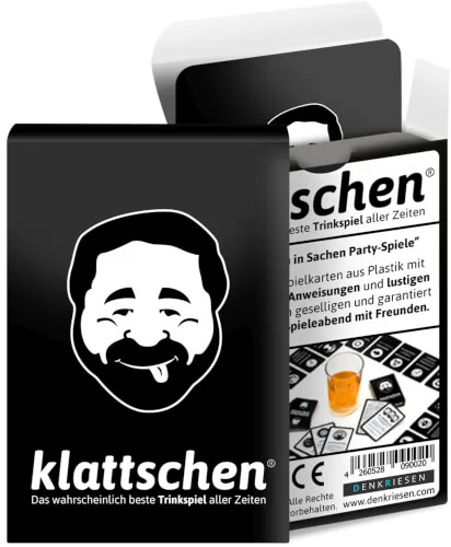 DENKRIESEN klattschen® Trinkspiel – Spielkarten aus Karton