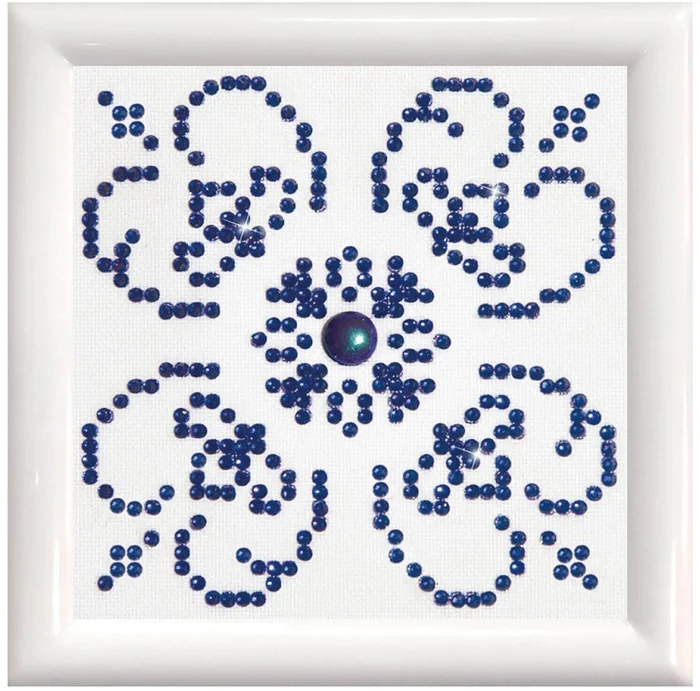 Diamond Dotz Diamond Dotz – Blue On White Dd Kit With Frame