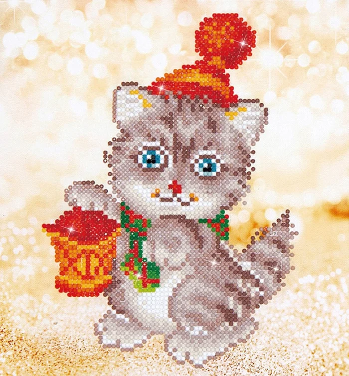 Diamond Dotz Diamond Dotz – Christmas Kitten Glow