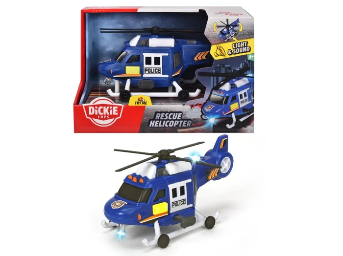 Dickie Toys – Helicopter mit Licht & Sound, 18 cm