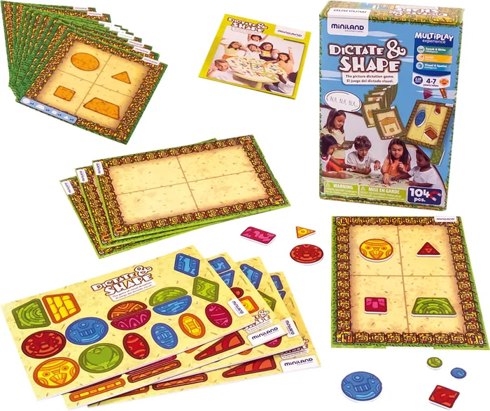 Diktiere und Lege, Farb- und Formerkennung, Konzentrationsspiel