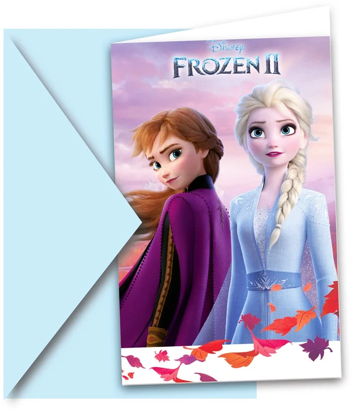 Disney Frozen 2 Uitnodigingen, 6st.