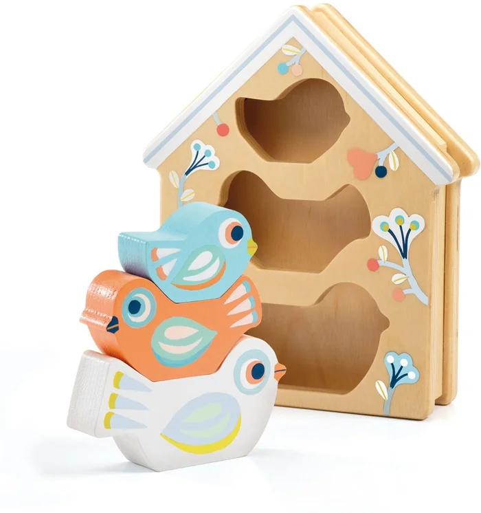 DJECO 36123 Baby Blanco BabyBirdi Puzzles