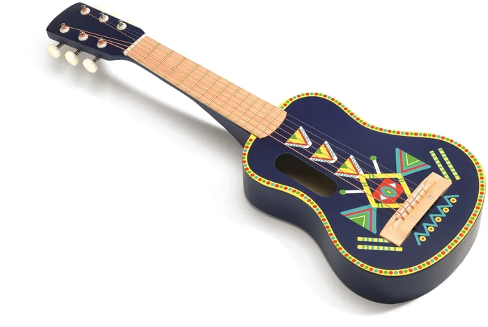 Djeco Guitarra 6 cuerdas metálicas Animambo Gitarre mit 6 Metallsaiten (36024), bunt