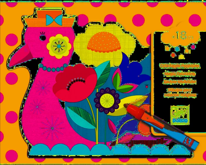 Djeco Magische Färbung Wasser Malbuch – Animalo-Len