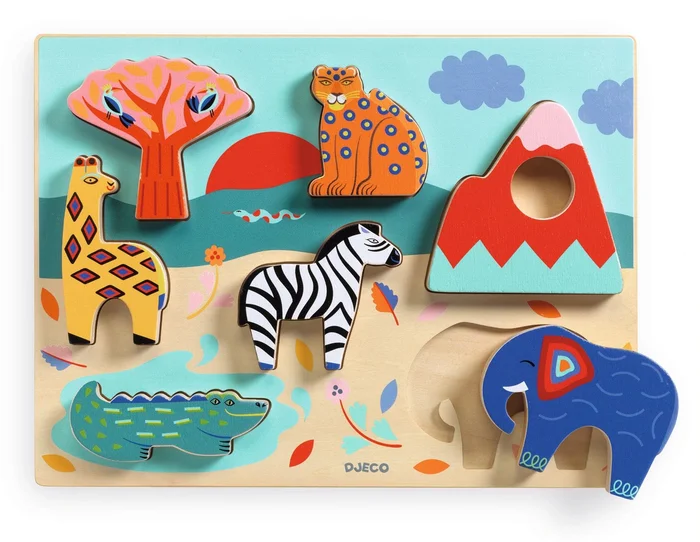 Djeco-Reliefpuzzle Savana Story