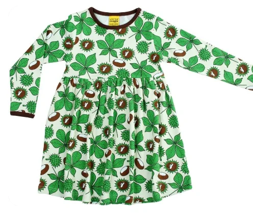 DUNS Langarm Drehkleid Chestnut