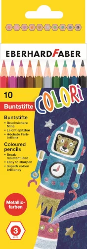 Eberhard Faber – Buntstifte Colori metallic, 10er Set