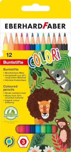 Eberhard Faber – Farbstifte Colori hexagonal, 12er Set