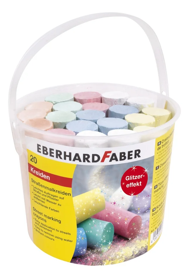 Eberhard Faber – Straßenmalkreide Glitzer, 20er Eimer
