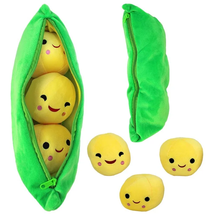 Edamame Stofftier Erbsen in Plüsch Schote Kawaii