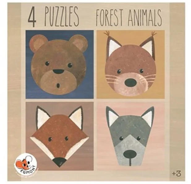Egmont Toys 4 Puzzles Waldtiere 23x23x4 cm