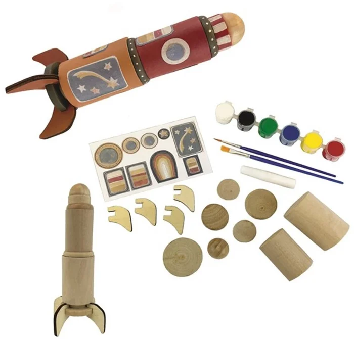 Egmont Toys Holzrakete zum Bemalen 19x8x8 cm
