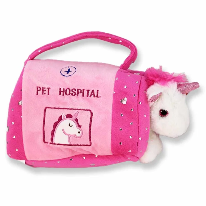 Einhorn Plüsch Klein in Tragetasche „Pet Hospital“