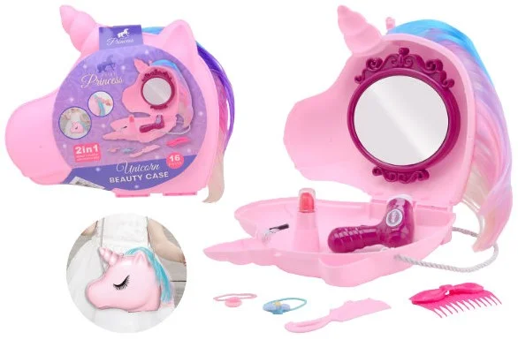 Einhorn-Schönheitskoffer mit Kordel 27681